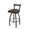 Holland Bar Stool Co 30" Low Back Swivel Bar Stool, Pewter Finish, Canter Earth Seat 82130PW006 - alternate 1